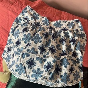 Blue and white skirt